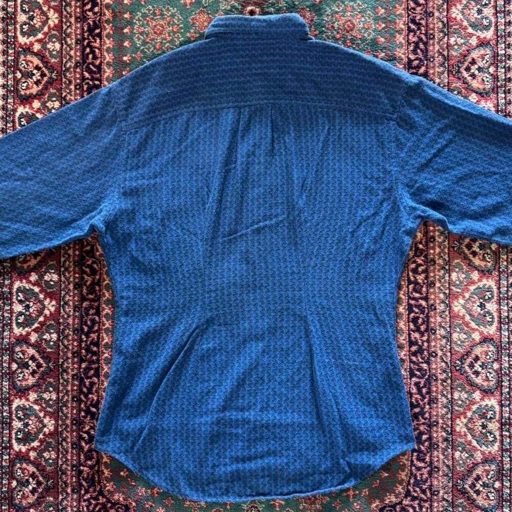 Levi's Sutter Creek Blue Patterned Button Down Shirt Size M - Picture 6 of 8